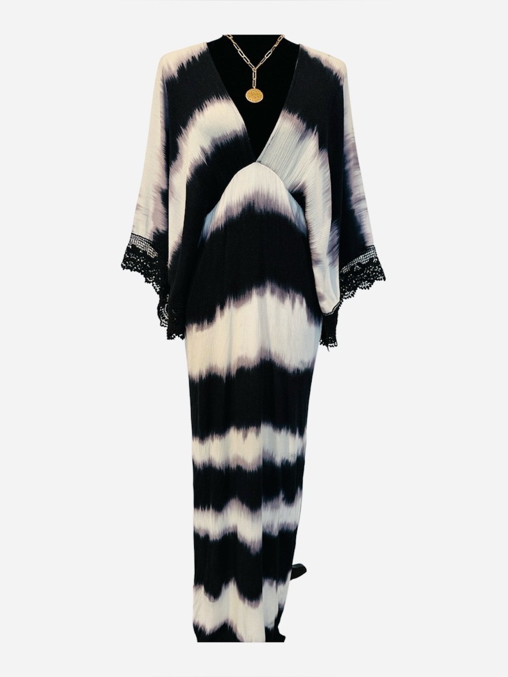 S-Twelve Black Maxi Dress